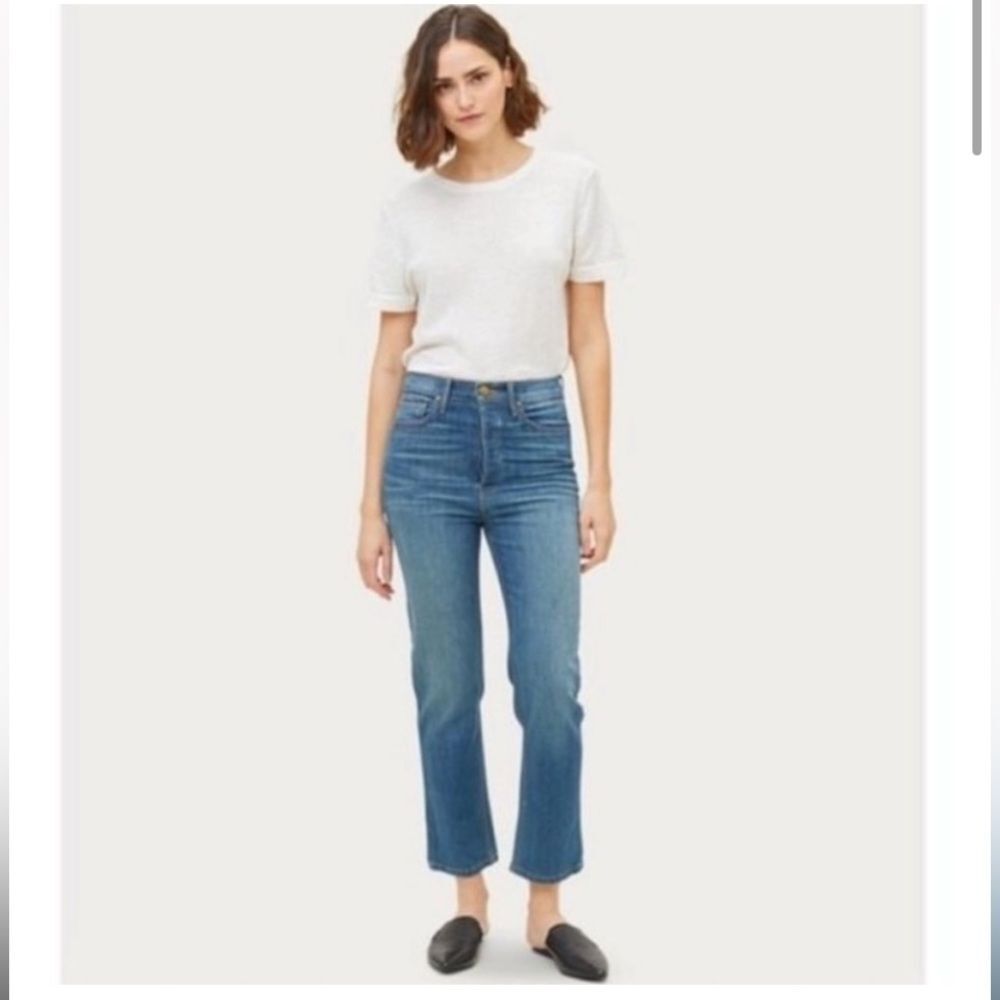 the great the straight a straight leg Capri cropped ankle jeans